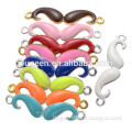 Colorful Enamel Necklace charms in beard shape